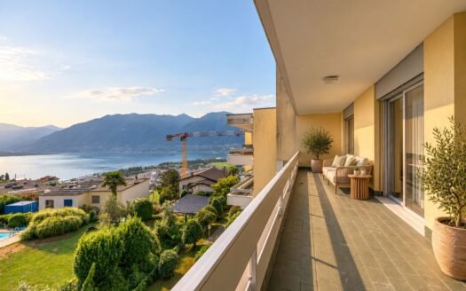 Spacious Apartment with Panoramic Lake View in Locarno Monti